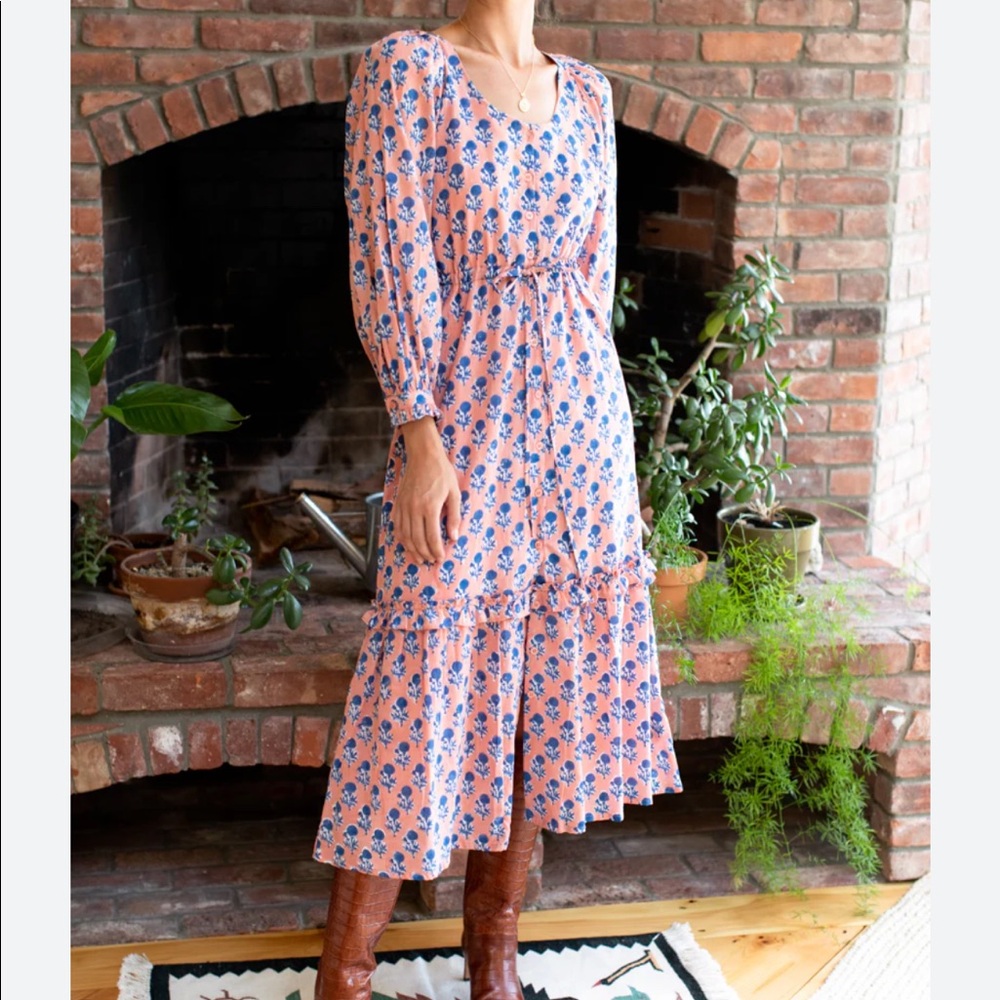 emerson fry india lucy longsleeve midi dress NWT